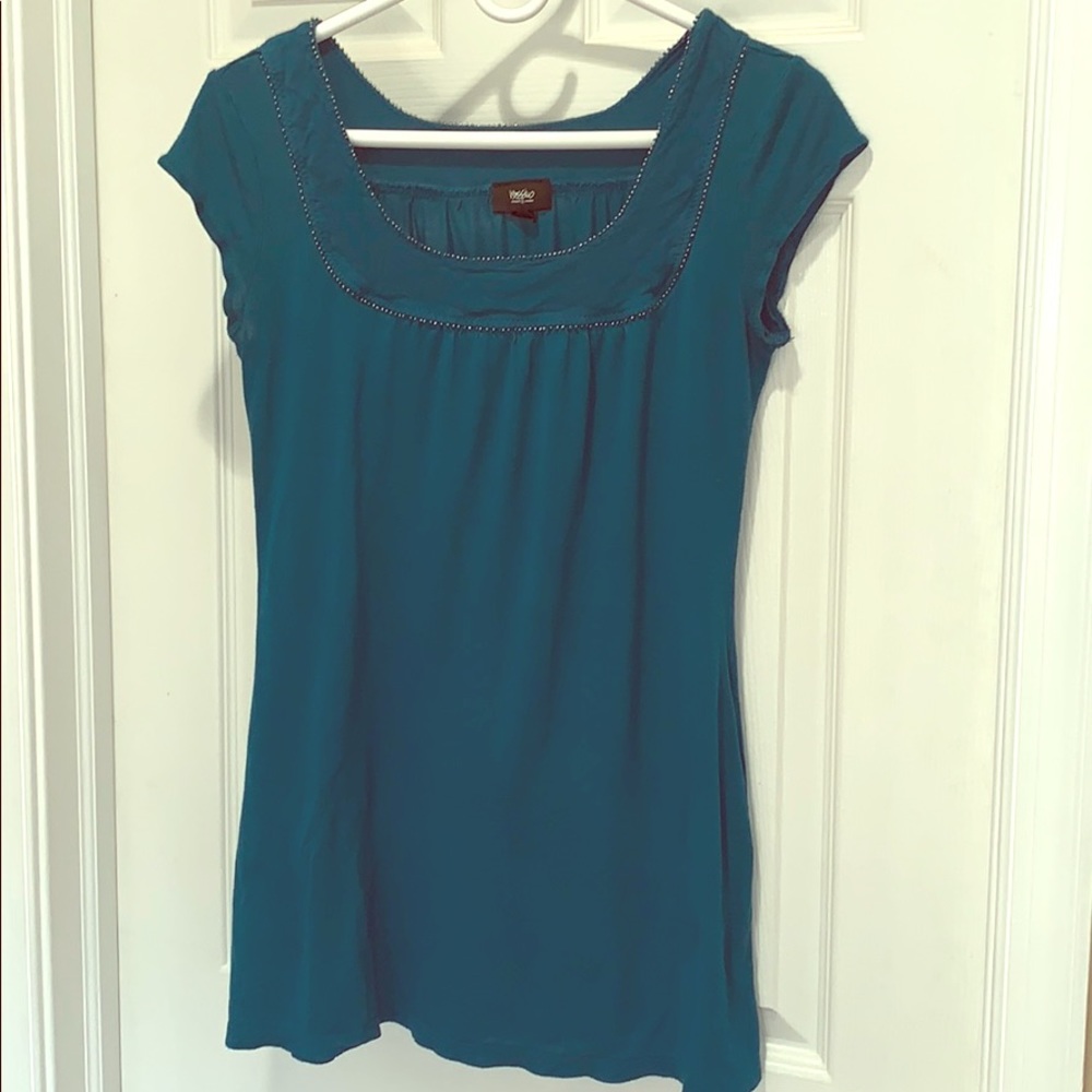 Beaded tunic top